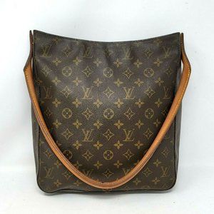 COPY - Louis Vuitton Looping GM Monogram Canvas Leather Shoulder Bag Authentic …